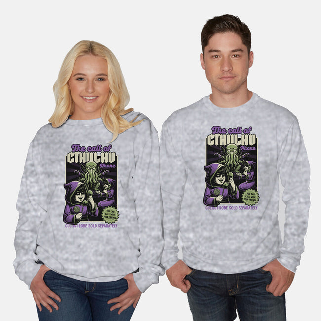 Cthulhu Phone Toy-Unisex-Crew Neck-Sweatshirt-Studio Mootant