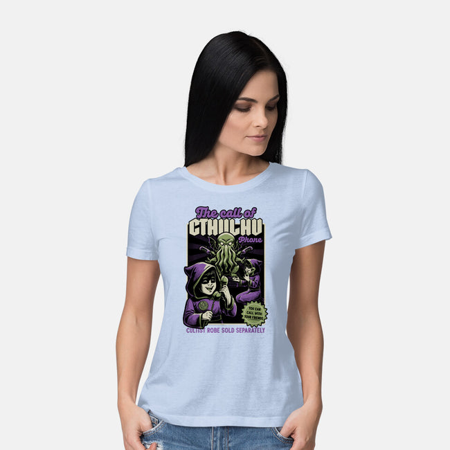 Cthulhu Phone Toy-Womens-Basic-Tee-Studio Mootant