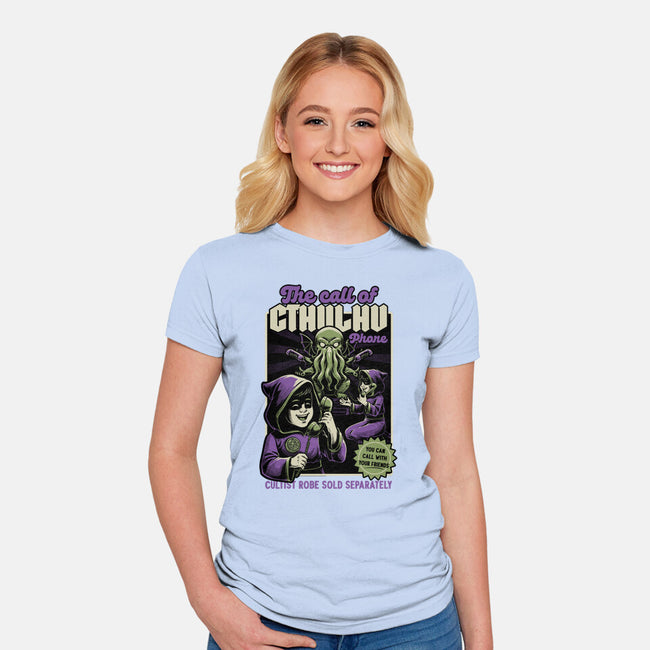 Cthulhu Phone Toy-Womens-Fitted-Tee-Studio Mootant