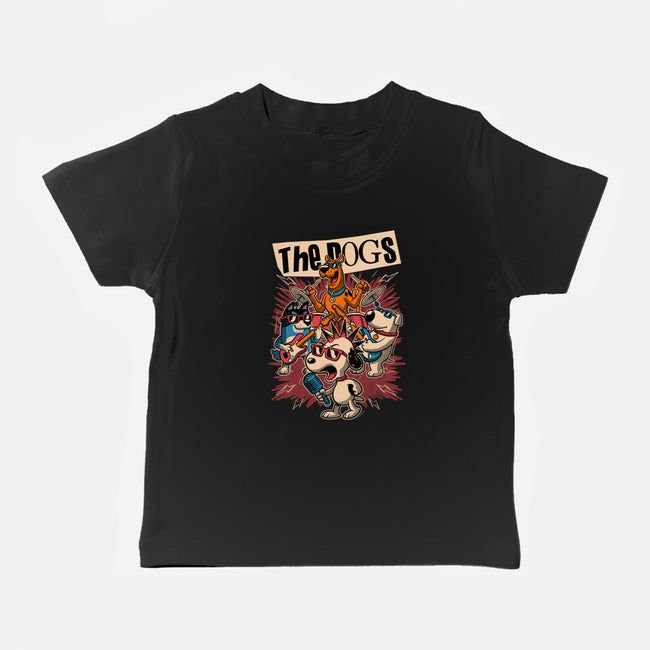 Cartoon Dog Band-Baby-Basic-Tee-Studio Mootant
