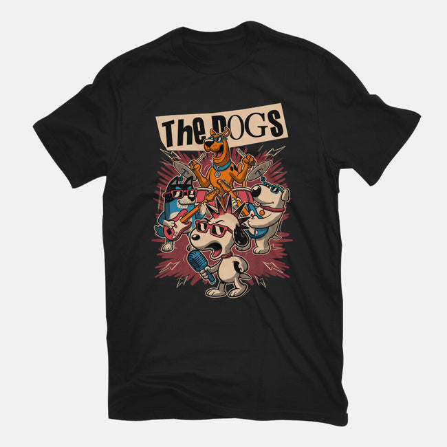 Cartoon Dog Band-Womens-Fitted-Tee-Studio Mootant