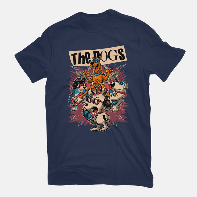 Cartoon Dog Band-Womens-Fitted-Tee-Studio Mootant