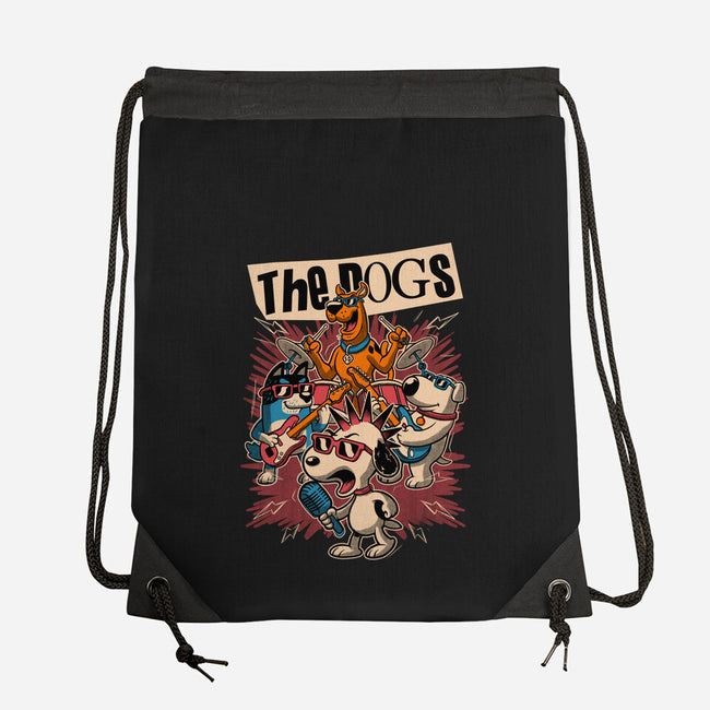 Cartoon Dog Band-None-Drawstring-Bag-Studio Mootant