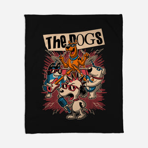 Cartoon Dog Band-None-Fleece-Blanket-Studio Mootant