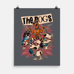 Cartoon Dog Band-None-Matte-Poster-Studio Mootant