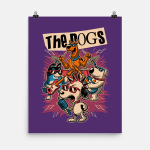 Cartoon Dog Band-None-Matte-Poster-Studio Mootant