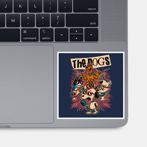 Cartoon Dog Band-None-Glossy-Sticker-Studio Mootant