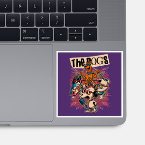 Cartoon Dog Band-None-Glossy-Sticker-Studio Mootant