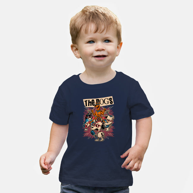 Cartoon Dog Band-Baby-Basic-Tee-Studio Mootant