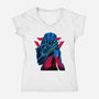 Jungle Hunter-Womens-V-Neck-Tee-rmatix