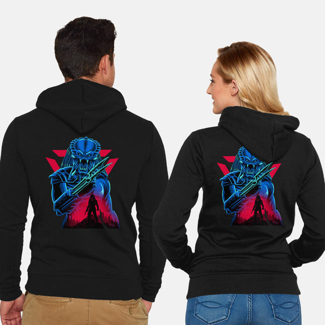 Jungle Hunter-Unisex-Zip-Up-Sweatshirt-rmatix