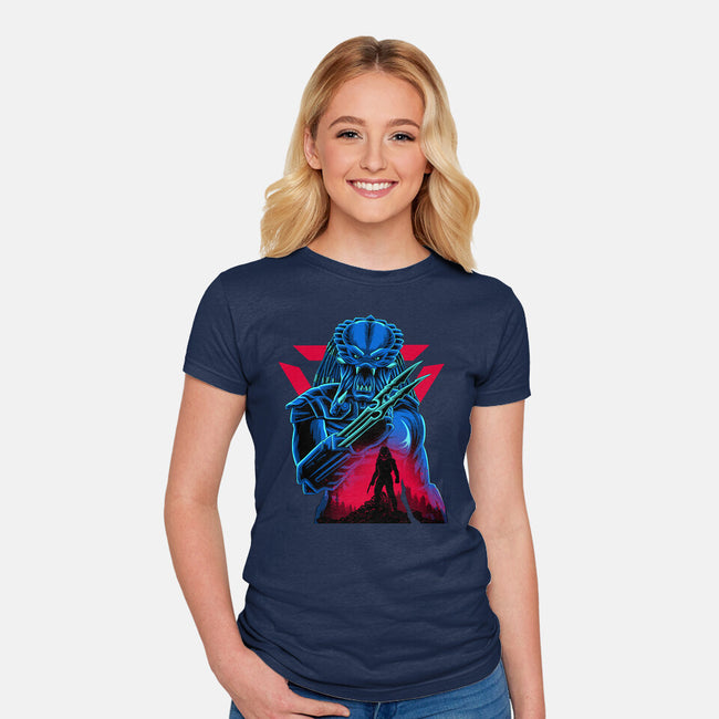 Jungle Hunter-Womens-Fitted-Tee-rmatix