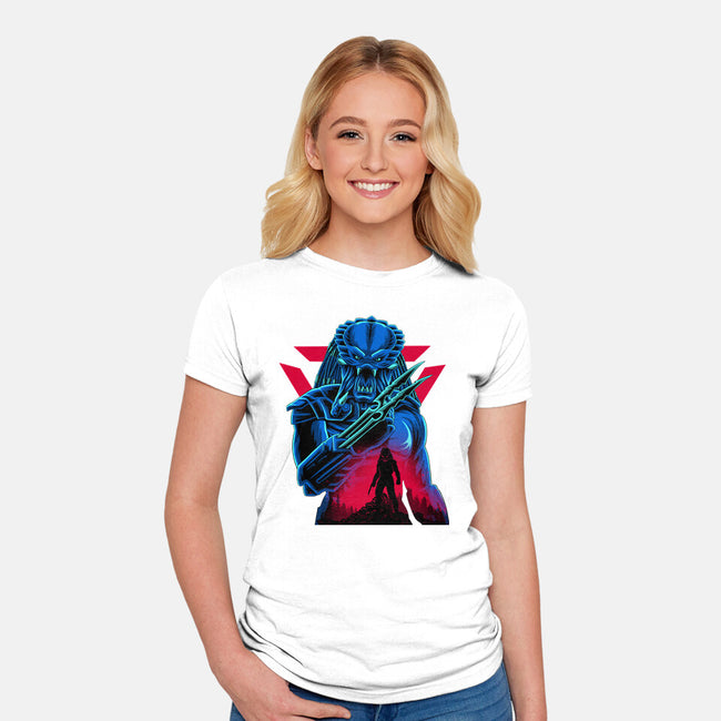 Jungle Hunter-Womens-Fitted-Tee-rmatix