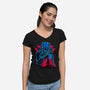 Jungle Hunter-Womens-V-Neck-Tee-rmatix