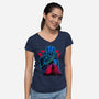 Jungle Hunter-Womens-V-Neck-Tee-rmatix