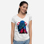 Jungle Hunter-Womens-V-Neck-Tee-rmatix