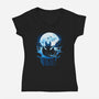 Dragon Land-Womens-V-Neck-Tee-Vallina84