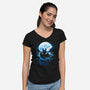 Dragon Land-Womens-V-Neck-Tee-Vallina84