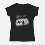 The Monsters BW-Womens-V-Neck-Tee-zascanauta