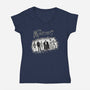 The Monsters BW-Womens-V-Neck-Tee-zascanauta