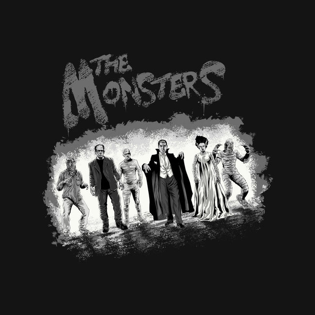 The Monsters BW-Womens-Fitted-Tee-zascanauta