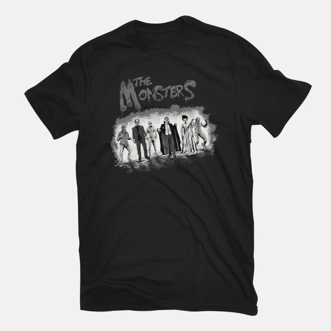The Monsters BW-Womens-Fitted-Tee-zascanauta