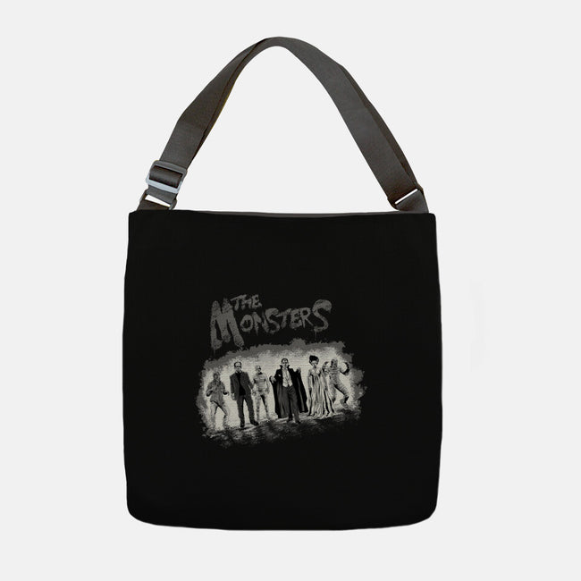 The Monsters BW-None-Adjustable Tote-Bag-zascanauta