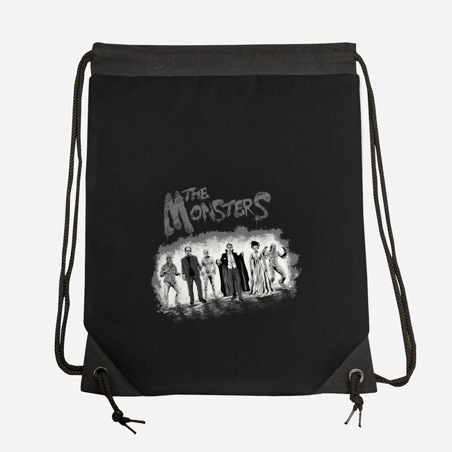The Monsters BW-None-Drawstring-Bag-zascanauta
