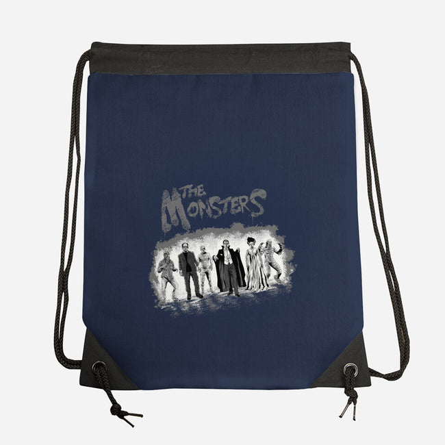 The Monsters BW-None-Drawstring-Bag-zascanauta
