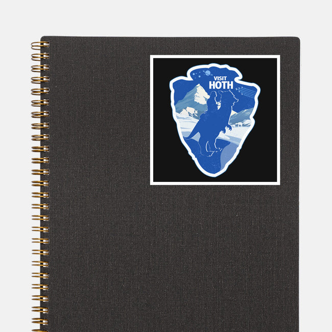 Visit Hoth-None-Glossy-Sticker-palmstreet