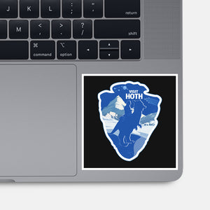 Visit Hoth-None-Glossy-Sticker-palmstreet