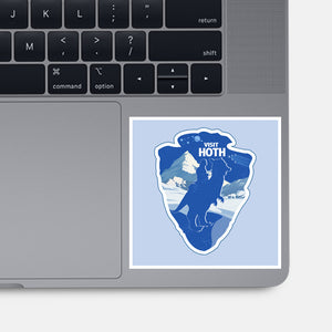 Visit Hoth-None-Glossy-Sticker-palmstreet
