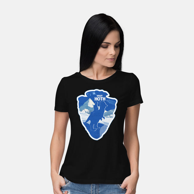 Visit Hoth-Womens-Basic-Tee-palmstreet