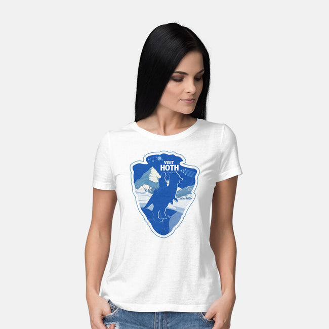 Visit Hoth-Womens-Basic-Tee-palmstreet