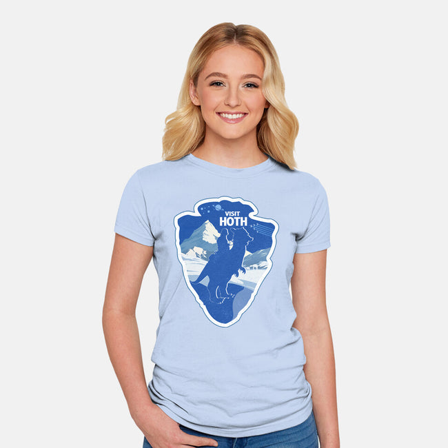 Visit Hoth-Womens-Fitted-Tee-palmstreet