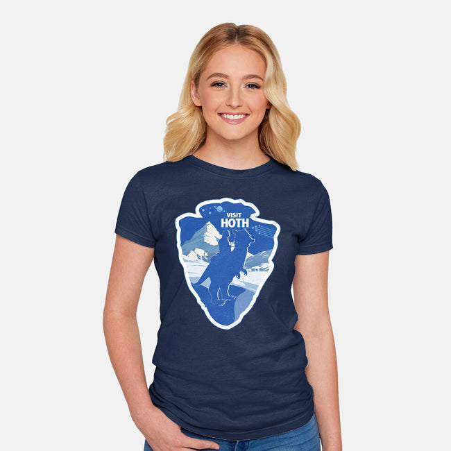 Visit Hoth-Womens-Fitted-Tee-palmstreet