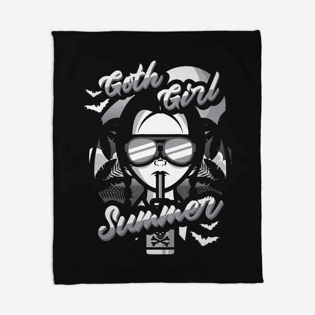 Goth Girl Summer-None-Fleece-Blanket-jrberger