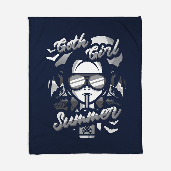 Goth Girl Summer-None-Fleece-Blanket-jrberger