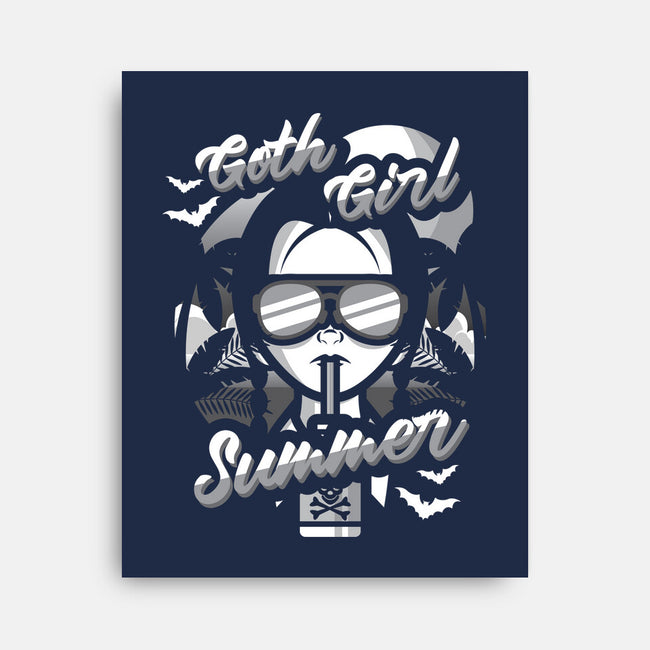 Goth Girl Summer-None-Stretched-Canvas-jrberger