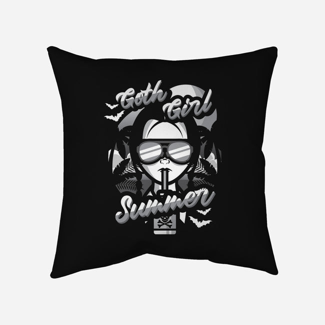 Goth Girl Summer-None-Removable Cover w Insert-Throw Pillow-jrberger