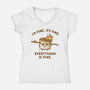 Everything Is Fine-Womens-V-Neck-Tee-kg07