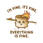 Everything Is Fine-Womens-V-Neck-Tee-kg07