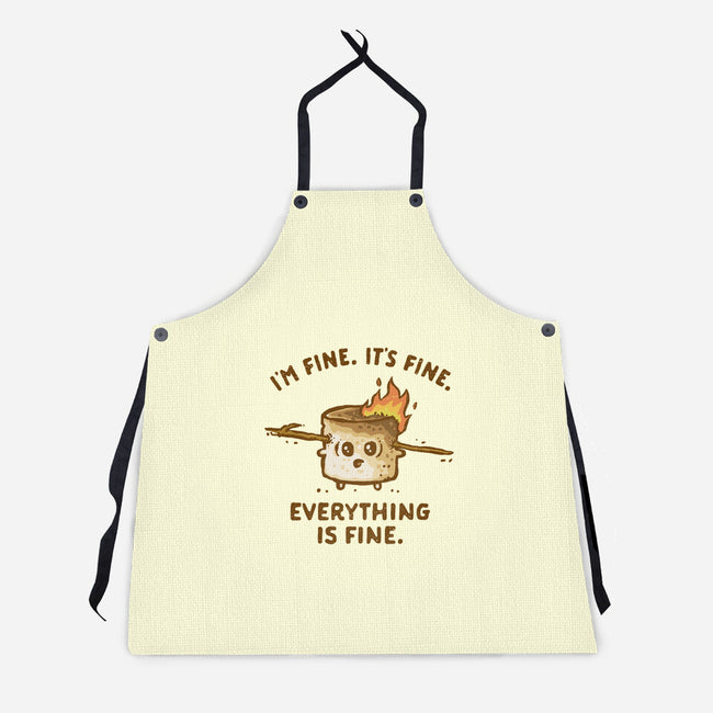 Everything Is Fine-Unisex-Kitchen-Apron-kg07