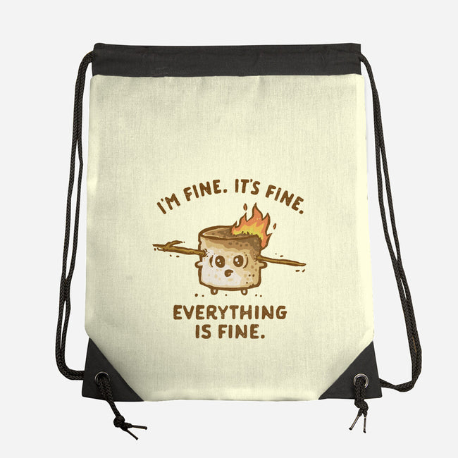 Everything Is Fine-None-Drawstring-Bag-kg07