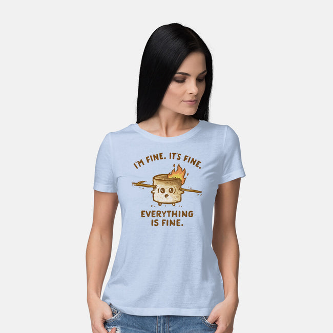 Everything Is Fine-Womens-Basic-Tee-kg07