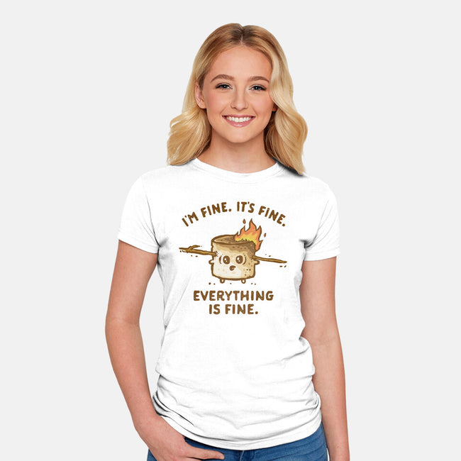 Everything Is Fine-Womens-Fitted-Tee-kg07