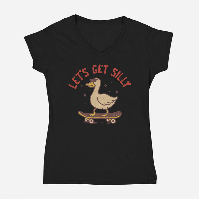 Going Silly-Womens-V-Neck-Tee-koalastudio