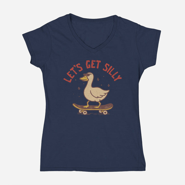 Going Silly-Womens-V-Neck-Tee-koalastudio