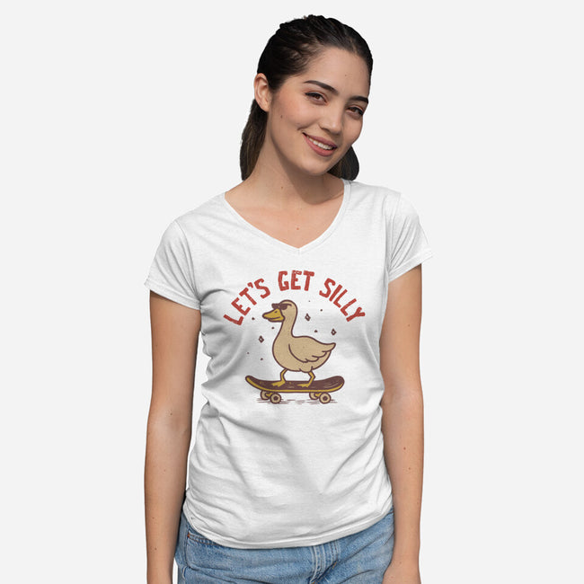 Going Silly-Womens-V-Neck-Tee-koalastudio