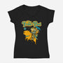 Tales From The Pond-Womens-V-Neck-Tee-Hafaell